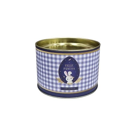Lata Para Doces Rígida - Contos De Páscoa - Azul - 1 unidade - Cromus - Rizzo