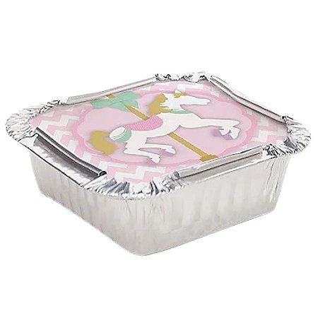 Marmitinha P - Carrosel Rosa - 5,5x5,5x3cm - 12 unidades - Rizzo