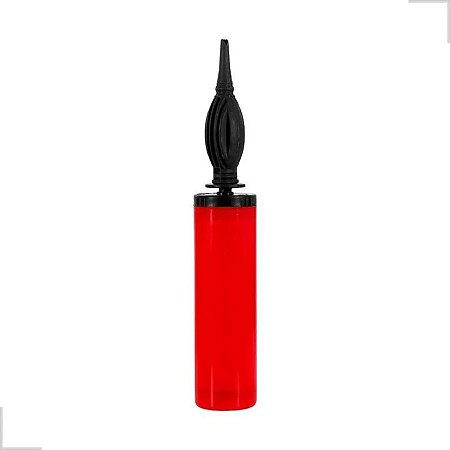 Inflador a Ar Bomba Manual para Balão - Vermelho - 1 unidade - Rizzo