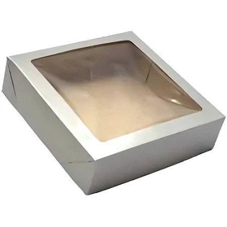 Caixa com Visor VC15 (15cm x 15cm x 5cm) Prata - 20 unidades - Rizzo