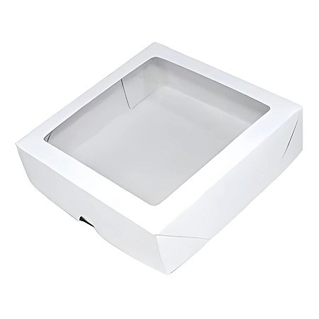 Caixa com Visor VC15 (15cm x 15cm x 5cm) Branca - 20 unidades - Rizzo