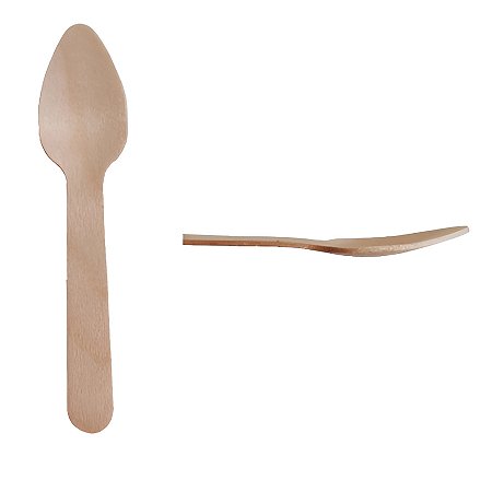 Colher de Madeira - 11cm - 50 unidades - Theoto - Rizzo