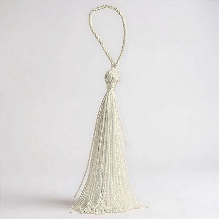 Tassel Decorativo Artesanal - Branco - 13cm - 12 unidades - Artlille - Rizzo