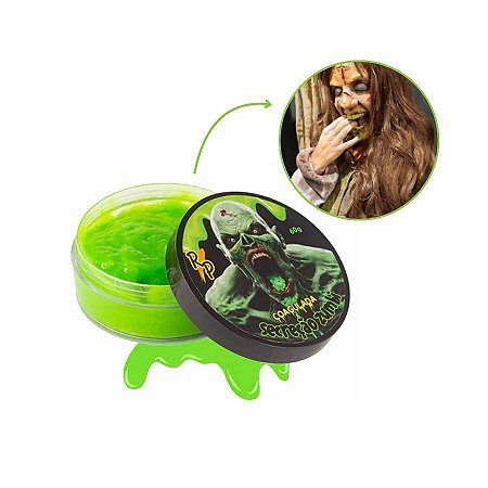 Maquiagem para Halloween - Secreção De Zumbi Coagulada - 60g - 1 unidade - Rizzo