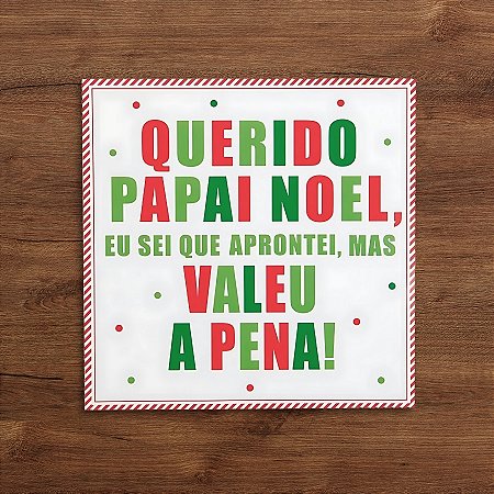 Guardanapo De Papel Natalino - Querido Papai Noel - 32,5x32,5cm - 20 unidades - Cromus - Rizzo