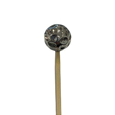Palito Para Aromatizador - Bola Texturizada Prata - 25cm - 1 unidade - Rizzo