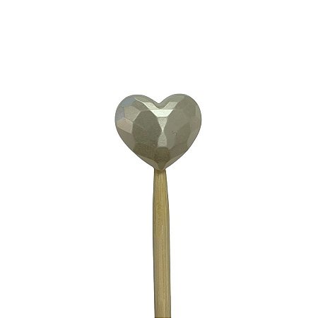 Palito Para Aromatizador - Coração Perolado Branco - 25cm - 1 unidade - Rizzo