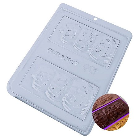Forma de Acetato Especial Tradicional - Barra Abóboras Empilhadas Halloween - Cód 10597 - 1 unidade - BWB - Rizzo