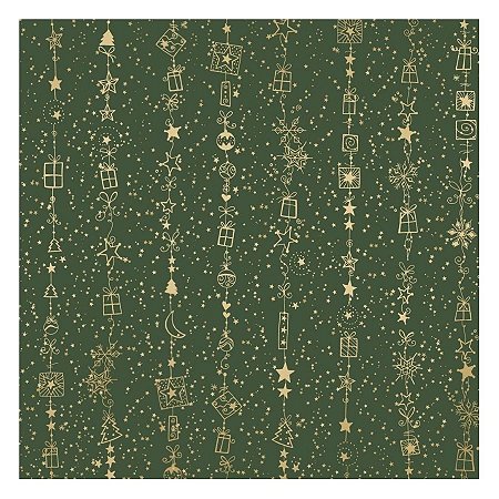 Saco Para Presente Decorado Perolado - Light Verde - M4 30x44cm - 50 unidades - Cromus - Rizzo