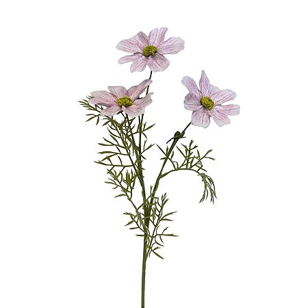 Haste Flor Permanente - Cosmo Real Flocked - Rosa Claro - 65cm - 1 unidade - FlorArte - Rizzo