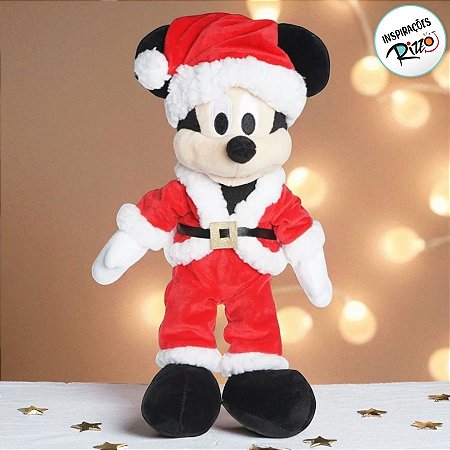 Pelúcia Mickey Mouse de Natal - 45cm - 1 unidade - Disney Original - Rizzo