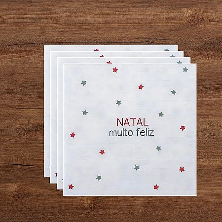 Guardanapo De Papel Natalino - "Natal Muito Feliz" - 32,5x32,5cm - 20 unidades - Cromus - Rizzo