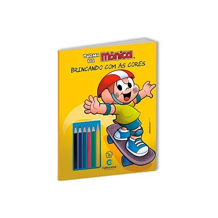 Livro para Colorir - Brincando com as Cores - Cascão - Esportes - Turma da Mônica - 1 unidade - Culturama  - Rizzo