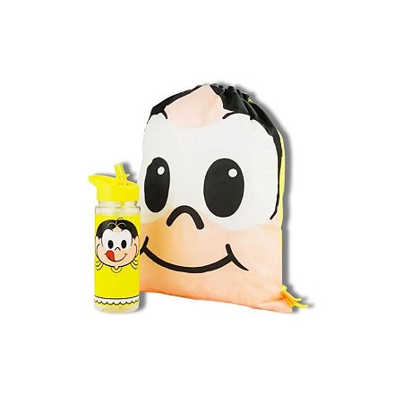 Kit Garrafa Com Mochila Saco - Magali - Turma Da Mônica - 450ml - 1 unidade - Rizzo