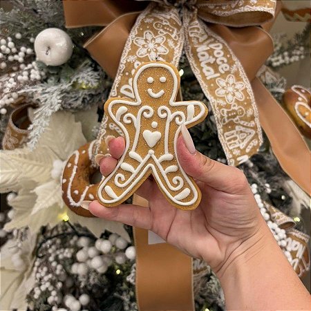 Enfeite Para Pendurar De Natal - Ginger Bread Menino - 11cm - 1 unidade - Cromus - Rizzo