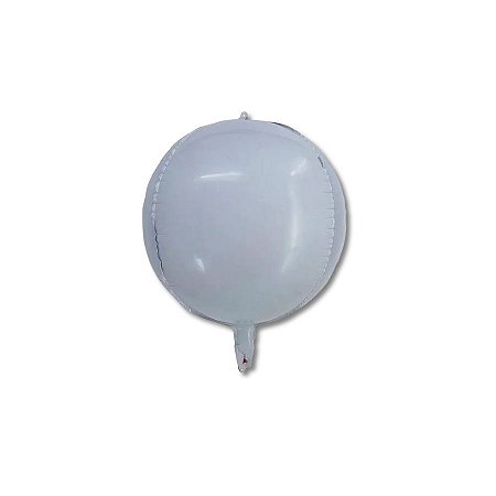Balão de Festa Metalizado 18" 46cm - Órbita 4D Branco - 1 unidade - Partiufesta  - Rizzo
