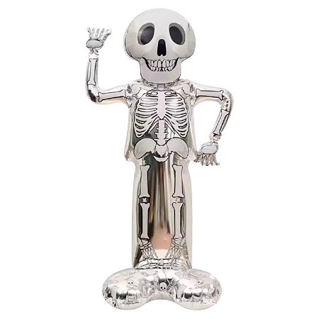 Balão de Festa Microfoil 60.6" 154cm - Esqueleto Halloween - 1 unidade - Rizzo
