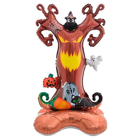 Balão de Festa Microfoil 150cm - Árvore Halloween - 1 unidade - Rizzo