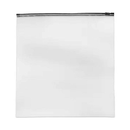 Saco Trilho Zip Preto - 30x35 - 50 unidades - Rizzo