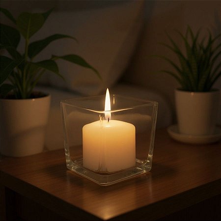 Pote De Vidro Quadrado - 6x6cm - 125ml - 1 unidade - Rizzo