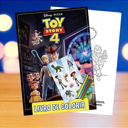 Kit para Colorir Com Lápis e Adesivos - Toy Story - 6 Itens - 1 unidade - Disney Original - Rizzo