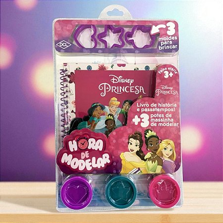 Kit Hora de Modelar Com Massinha - Princesas - 7 Itens - 1 unidade - Disney Original - Rizzo