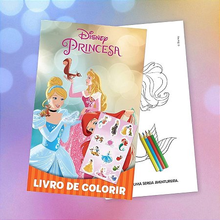 Mini Kit Para Colorir - Princesas - 6 Itens - 1 unidade - Disney Original - Rizzo