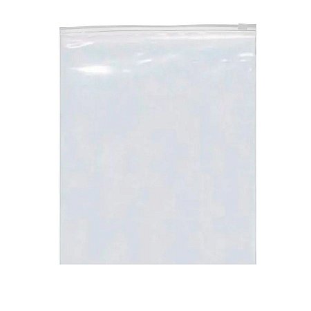 Saco Trilho Zip Branco - 15x23cm - 50 unidades - Rizzo