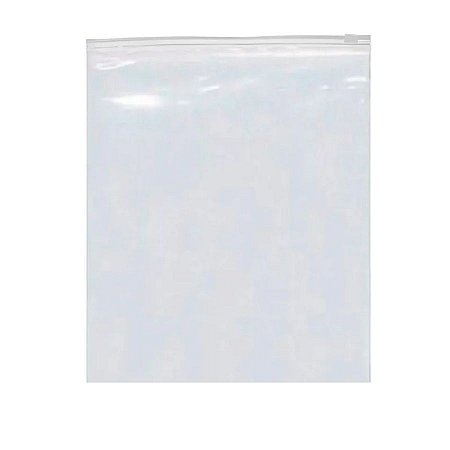 Saco Trilho Zip Branco - 23x30cm - 50 unidades - Rizzo