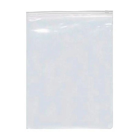 Saco Trilho Zip Branco - 40x55cm - 50 unidades - Rizzo