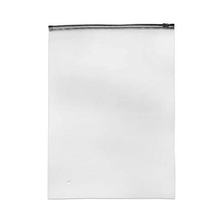 Saco Trilho Zip Preto - 40x55cm - 50 unidades - Rizzo