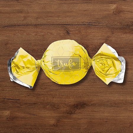 Papel Trufa 14,5x15,5cm - Star Amarelo - 100 unidades - Cromus - Rizzo