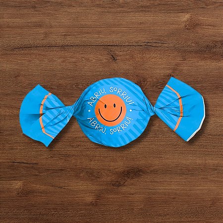 Papel Trufa 14,5x15,5cm - Sorriso Azul - 100 unidades - Cromus - Rizzo