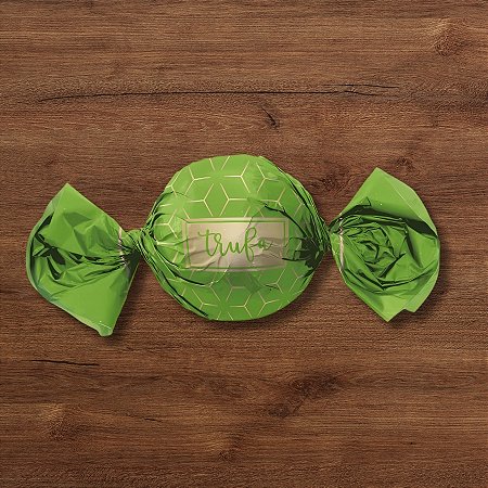 Papel Trufa 14,5x15,5cm - Star Verde - 100 unidades - Cromus - Rizzo