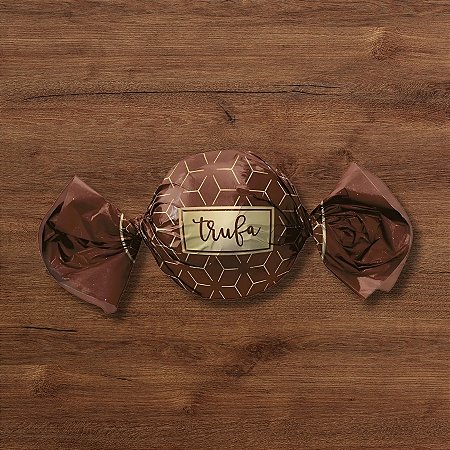 Papel Trufa 14,5x15,5cm - Star Marrom - 100 unidades - Cromus - Rizzo
