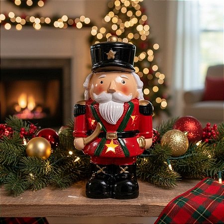 Soldado De Chumbo Em Resina Com LED - Espada - 18x10cm - 1 unidade - Rizzo