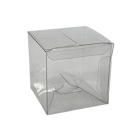 Caixa Transparente de Acetato Cubo - 4x4cm - 10 unidades - Cromus - Rizzo