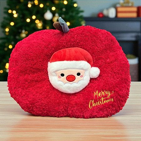 Pelúcia de Natal Maçã - Papai Noel - 40x30x9cm - 1 unidade - Rizzo