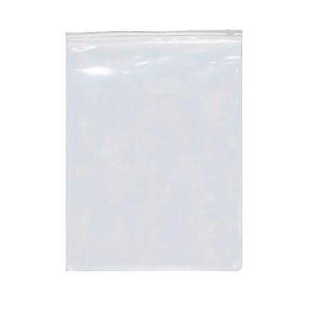 Saco Trilho Zip Transparente - 23x30cm - 50 unidades - Rizzo