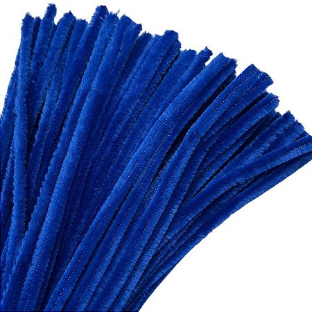 Haste de Chenille 30cm - Azul Escuro - 100 unidades - Art Montagem - Rizzo