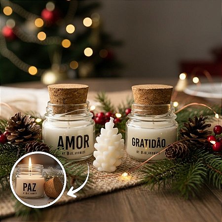 Vela Aromática - Trio Natalino Amor,Paz e Gratidão - 1 unidade - Rizzo
