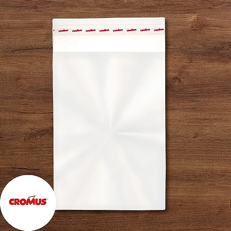 Saco Adesivado Sem Furo - 30,5x42,5cm - 100 unidades - Cromus - Rizzo