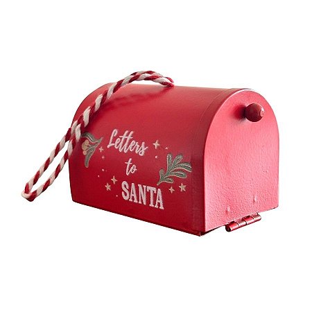 Enfeite Para Pendurar de Natal - Caixa de Correio Vermelha/Branco - 5cm - 1 unidade - Cromus - Rizzo