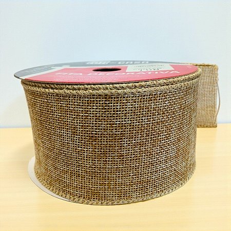Fita Decorativa - Natural Bege Lisa - 6,3x914cm - 1 unidade - Rizzo
