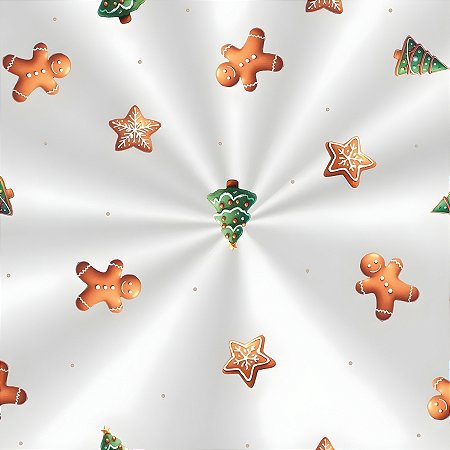 Saco Transparente Decorado - 11x19,5cm - Gingerbread - 50 unidades - Cromus - Rizzo