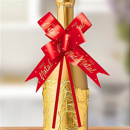 Laço Pronto - Classic Vermelho e Ouro - 10 unidades - Cromus - Rizzo