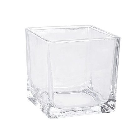 Pote de Vidro Quadrado para Vela - 6x6cm - 1 unidade - Rizzo - Rizzo