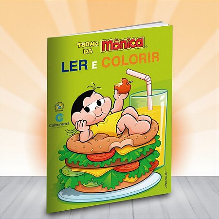 Livro Ler e Colorir - Magali - Turma da Mônica - 27x20cm - 1 unidade - Culturama - Rizzo