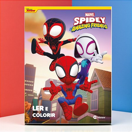 Livro para Colorir - Spidey e Seus Amigos - 27x20cm - 1 unidade - Disney Original - Rizzo