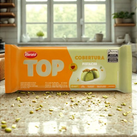 Cobertura em Barra Fracionada Pistache - Top - 1,01kg - 1 unidade - Harald - Rizzo